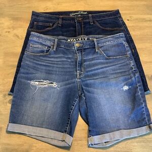 AVA & VIV Bermuda Shorts and Universal Thread Jean Skirt